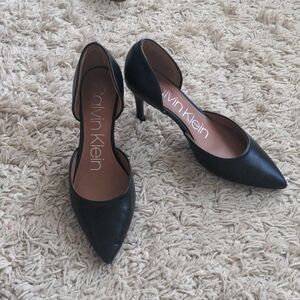 Calvin Klein Black Pointed Toe Heels